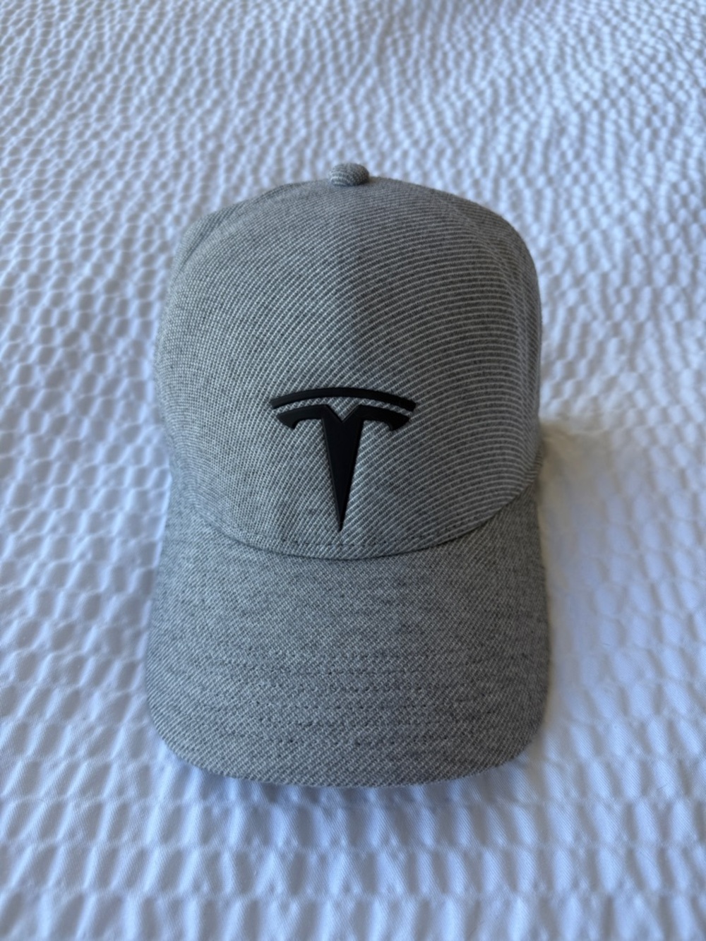 Tesla Light Gray Cap with Black Logo